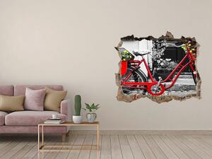 Autocolant de perete gaură 3D Oraș biciclete
