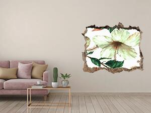 Autocolant 3D gaura cu priveliște Flori de hibiscus