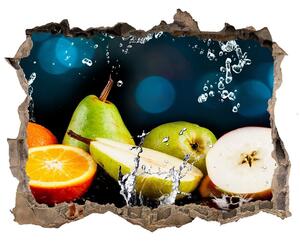 Autocolant gaură 3D Fructele si apa