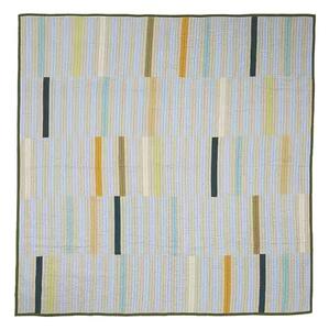 Twist Cuvertură de pat Block 260x260 Întuneric Green/Multicolor - Hübsch