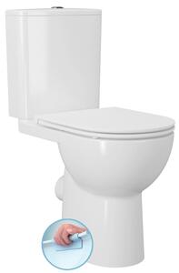 Sapho Sapho, WC combinat SANIVEX, scaun ridicat, fără ramă, scurgere inferioară/spate, alb, PC108WR