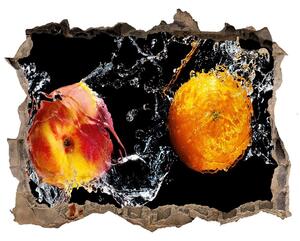 Fototapet un zid spart cu priveliște Fructele si apa