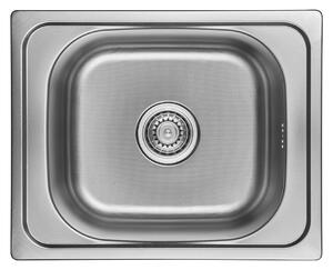 Kuchinox Orion, chiuvetă din oțel inoxidabil cu 1 compartiment 500x400x180 mm, decor canelat, oțel, LAV-SKO_310T
