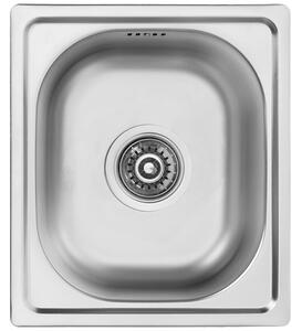 Kuchinox Mika, chiuvetă din oțel inoxidabil cu 1 compartiment 330x380x180 mm, decor neted, oțel, LAV-SQB_010T