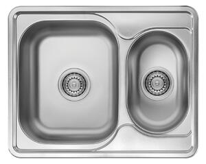 Kuchinox Junak, chiuvetă din oțel inoxidabil cu 1,5 compartimente 630x500x190 mm, oțel, LAV-SQA_030T