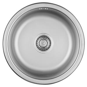 Chiuvetă Kuchinox Normal, din oțel inoxidabil cu 1 compartiment, 430x430x175 mm, decor neted, oțel, LAV-SGN_088T