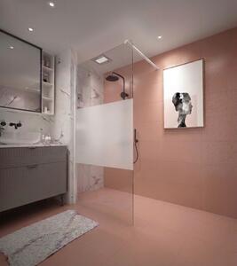Erga Paris, Paravan de duș Walk-In 80x200 cm, sticlă transparentă/mată 8mm, profil alb mat, ERG-V02-PARIS-080x200-MF-WH