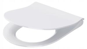 Cersanit City Oval, scaun de toaletă SLIM antibacterian duroplastic, alb, K98-0146