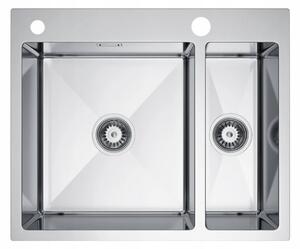 Chiuvetă Erga HD din oțel cu 1,5 compartimente 590x490x210 mm, oțel, ERG-MLS-HD5949