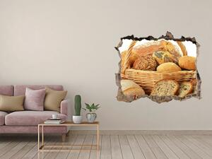 Autocolant 3D gaura cu priveliște Pâine într-un coș
