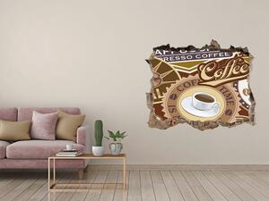Autocolant de perete gaură 3D Cafenea