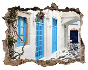 Autocolant 3D gaura cu priveliște Străzile grecești