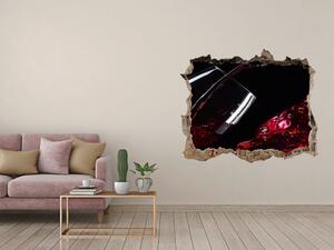 Fototapet un zid spart cu priveliște Vin rosu