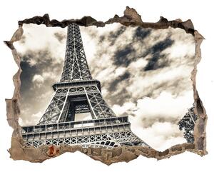 Fototapet 3D gaură în perete Turnul eiffel din paris