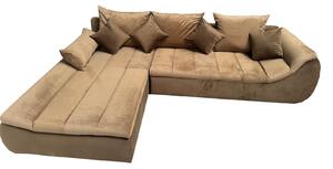Coltar extensibil ROSARIO - OANA, bej / maro, 300x200x76 cm (varianta dreapta)