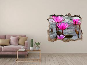 Fototapet un zid spart cu priveliște Floare de lotus