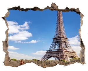 Autocolant gaură 3D Turnul eiffel din paris