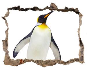 Autocolant 3D gaura cu priveliște Pinguin