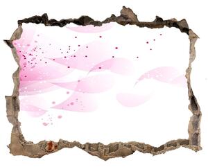 Autocolant gaură 3D Floare roz