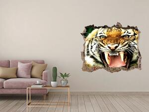 Fototapet 3D gaură în perete Hohotitor tigru