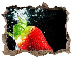 Autocolant gaură 3D Strawberry sub apa