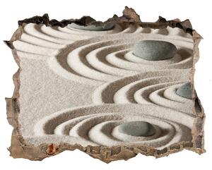 Fototapet 3D gaură în perete Nisip pietre zen