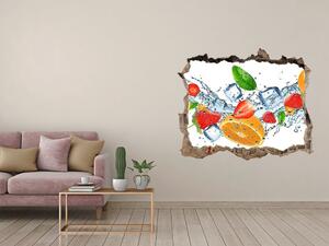 Autocolant un zid spart cu priveliște Gheață de fructe