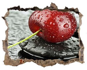Autocolant gaură 3D Cherry în ploaie