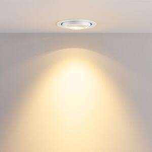 Molto Luce Plafonieră LED încastrată MAG MINI, albă, Ø 10 cm, CCT 18 V, Alb, Camera de zi / sufragerie, Aluminiu, Modern, Corpuri de iluminat încastrate rotunde