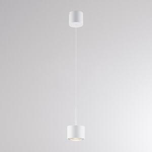 Molto Luce Lampă suspendată LED MAG MINI, albă, Ø 9 cm, CCT, dimabilă, metal, reglabil, Alb, Camera de zi / sufragerie, Aluminiu, Modern