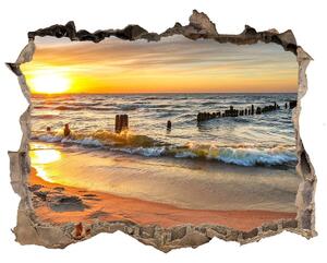 Fototapet 3D gaură în perete Sunset beach