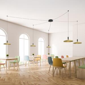 Molto Luce Lampă suspendată LED LORA II, alamă, Ø 24 cm, dimabilă, 40° CCT, reglabil, Auriu / Alamă, Camera de zi / sufragerie, Metal, Modern