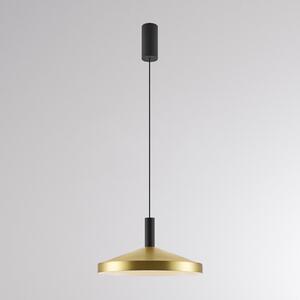 Molto Luce Lampă suspendată LED LORA III, alamă, Ø 36 cm, dimabilă, 40° CCT, reglabil, Auriu / Alamă, Camera de zi / sufragerie, Metal, Modern