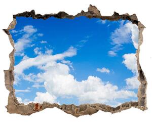 Autocolant un zid spart cu priveliște Nori pe cer