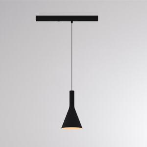 Molto Luce Lampa suspendată cu șină LED LORA I, negru, Ø 15 cm, 40° CCT, trifazată, Negru, Camera de zi / sufragerie, Metal, Modern, Sistem de șine