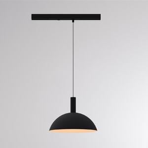 Molto Luce Lampă suspendată cu șină LED LORA II, negru, Ø 24 cm, 40°, CCT, trifazată, Negru, Camera de zi / sufragerie, Metal, Modern, Sistem de șine