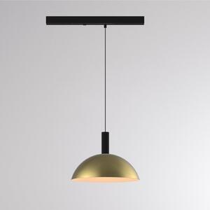 Molto Luce Lampa suspendată cu șină LED LORA II, alamă, Ø 24 cm, 40°, CCT, trifazată, Auriu / Alamă, Camera de zi / sufragerie, Metal, Modern, Sistem de șine