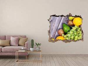 Autocolant un zid spart cu priveliște Fructe pe lemn