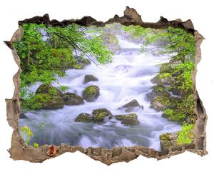 Fototapet 3D gaură în perete Râu de munte