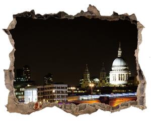 Autocolant 3D gaura cu priveliște Podul timp de noapte