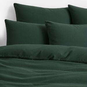 Goldea lenjerie de pat flanel - verde închis 220 x 240 și 2buc 50 x 70 cm