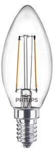 Bec LED 2W Glass Candle (250lm) E14 - Philips