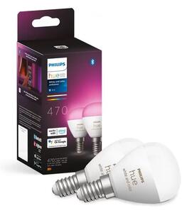 Philips Hue White&Color Amb. 5,1W Luster Crown 2 pack. E14 - Philips Hue