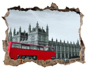 Autocolant gaură 3D Londra autobuz