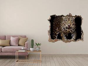 Autocolant de perete gaură 3D Jaguar