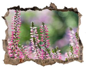 Fototapet 3D gaură în perete Flori heather