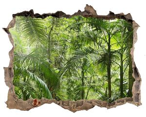 Fototapet un zid spart cu priveliște Padure tropicala