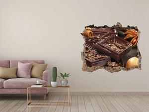 Autocolant de perete gaură 3D Ciocolată