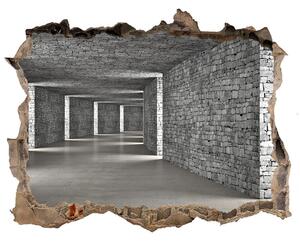 Fototapet 3D gaură în perete Tunel cărămidă