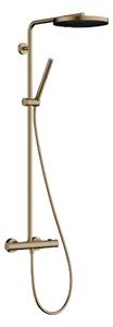 Coloana dus cu baterie termostatata Hansgrohe, PULSIFY S PURO, SHOWERPIPE 260, bronz periat